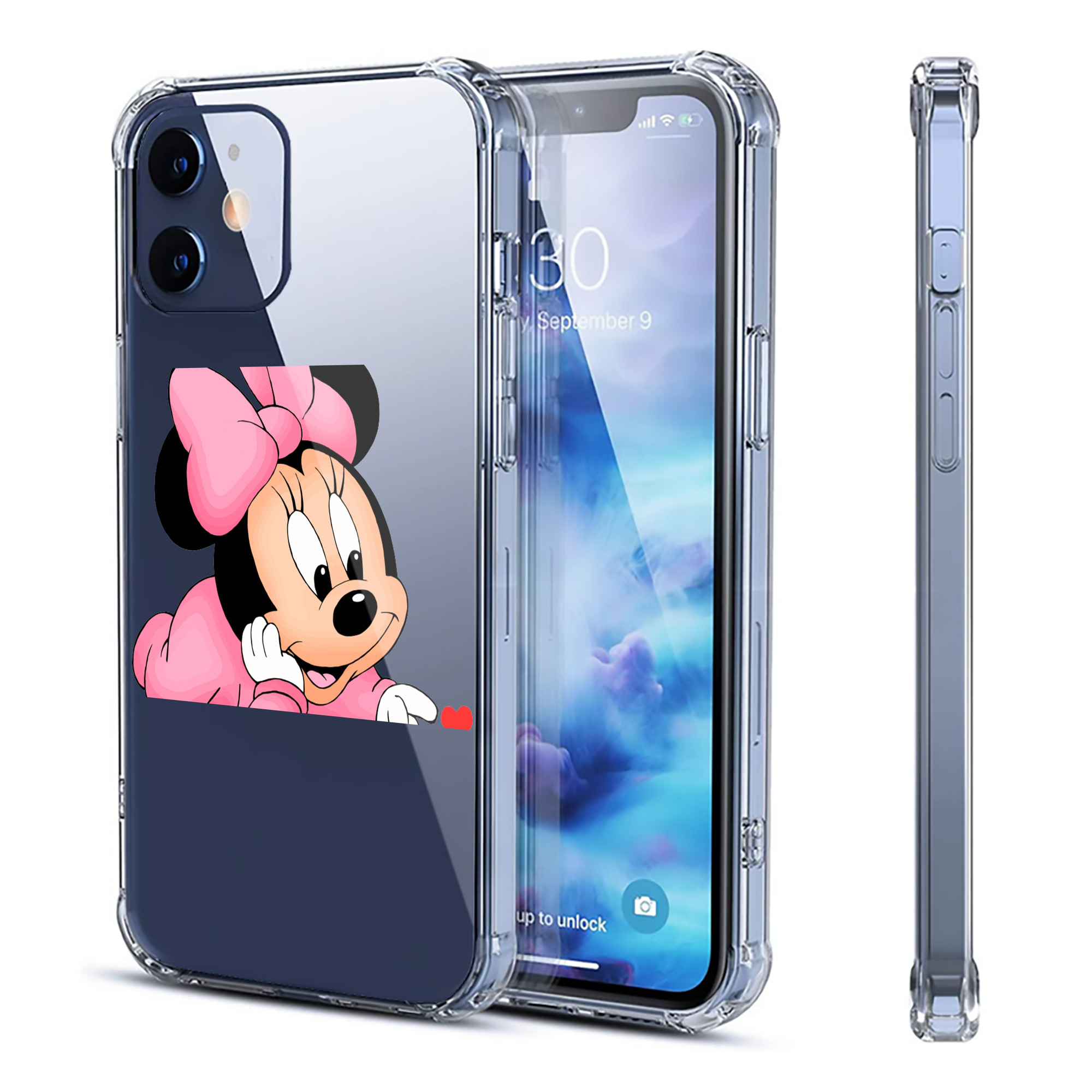 （画像用） ミッキーマウス Mickey Mouse 【iPhone 12シリーズ対応】透明スマホケース（クリアソフトケース）